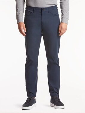 Public Rec Pants Mens 40X30 Navy Stretch Pockets Casual Golf Polyester Pockets